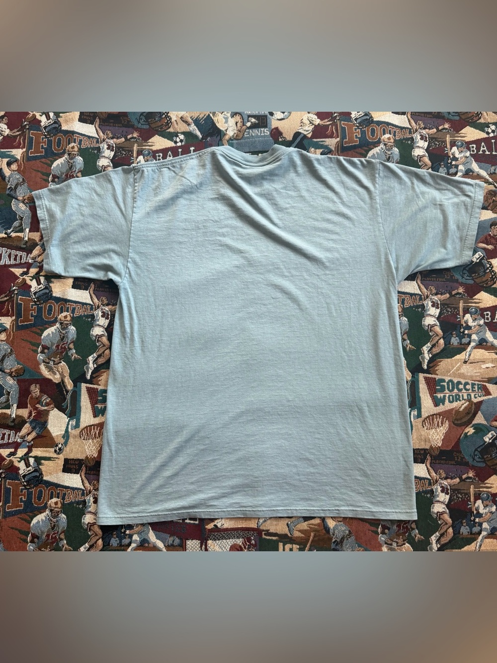 Vintage 90s Men’s Jerzees Graphic Ducks Light Blue Graphic T-shirt - Picture 4 of 4